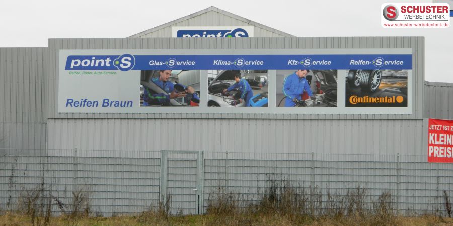 XXL-Digitaldruck - Schild, Werbeschild, Firmenschild bei Reifen Braun in Herzogenaurach